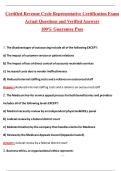 Certified Revenue Cycle Representative Certification Exam Actual Questions and Verified Answers 100&percnt; Guarantee Pas