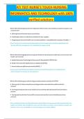 ATI TEST-NURSE'S TOUCH-NURSING INFORMATICS AND TECHNOLOGY-with 100&percnt; verified solutions-