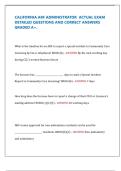 California ARF Administrator Exam Study Guide&colon; Detailed Questions and Correct Answers &lpar;Graded A&plus;&rpar;