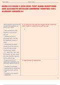 NURS 215 EXAM 3 2025-2026 TEST BANK QUESTIONS  AND ACCURATE DETAILED ANSWERS VERIFIED 100&percnt;  ALREADY GRADED A&plus;