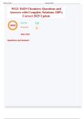 WGU D425 Chemistry Questions and Answers with Complete Solutions 100&percnt; Correct 2025 Update