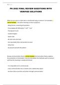 PN 2002 FINAL REVIEW QUESTIONS WITH VERIFIED SOLUTIONS