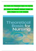 Test Bank For Theoretical Basis for Nursing 6th Edition by Melanie McEwen&comma; Evelyn M&period; Wills Chapter 1 - 23&semi; All Chapters - Questions with Correct Answers and Rationales GRADED A&plus; LATEST EDITION&period;