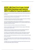 JOMC 486 Final Test Exam &lpar;Actual 2025&sol;2026&rpar; Questions and Answers 100&percnt; Verified by Experts&vert; graded A&plus;