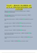 EXAM 2 - BIOS255 CHAMBERLAIN  ACTUAL UPDATED QUESTION AND  ANSWERS 