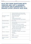 NU136 TEST BANK QUESTIONS WITH  VERIFIED AND 100 &percnt; ANSWERS  &lpar;DETAILED AND ELABORATED&rpar; A&plus;  GRADED LATEST UPDATE 2025-2026  