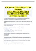 KIM EXAM 1 MAN 3600 &lpar;ACTUAL 2025&sol;2026&rpar; QUESTIONS AND VERIFIED CORRECT ANSWERS 100&percnt; SOLVED &vert; GRADED A&plus;