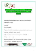 Stress Management Exam 2 2025&sol;2026 &ndash; 60&plus; Solved Questions with Verified Answers &ndash; Anxiety&comma; Relaxation&comma; Love Styles&comma; Type A Traits&comma; Cognitive Appraisal&comma; and Nutrition