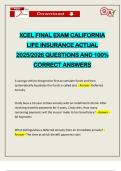 XCEL FINAL EXAM CALIFORNIA LIFE INSURANCE ACTUAL 2025&sol;2026 QUESTIONS AND 100&percnt; CORRECT ANSWERS