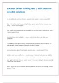 Amazon Driver training test 2 with accurate detailed solutions
