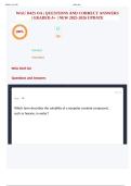 WGU D425 OA &vert; QUESTIONS AND CORRECT ANSWERS &vert; GRADED A&plus; &vert; NEW 2025-2026 UPDATE
