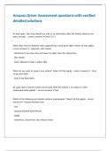 Amazon Driver Assessment questions with verified detailed solutions 