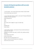 Amazon driving test questions with accurate detailed solutions