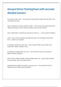 Amazon Driver Training Exam with accurate detailed answers