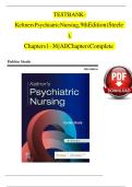 2022&sol;2023 TEST BANK&semi; PSYCHIATRIC NURSING&comma; 8TH EDITION NORMAN L&period; KELTNER DEBBIE STEELE&period;COVERING CHAPTERS 1-36 &vert; COMPLETE GUIDE QUESTIONS AND ANSWERS WITH RATIONALES