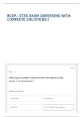 BCSP - STSC EXAM QUESTIONS WITH COMPLETE SOLUTIONS&excl;&excl;