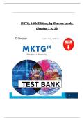 MKTG &ndash; 14th Edition &lpar;Charles W&period; Lamb&comma; Joe F&period; Hair&comma; Carl McDaniel&rpar; &vert; Complete Test Bank with Answers for Chapters 1&ndash;19 &lpar;2025 Edition&rpar;