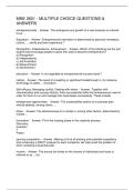 MNE 2601 - MULTIPLE CHOICE QUESTIONS & ANSWERS