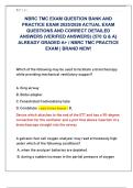 NBRC TMC EXAM QUESTION BANK AND  PRACTICE EXAM 2025&sol;2026 ACTUAL EXAM  QUESTIONS AND CORRECT DETAILED  ANSWERS &lpar;VERIFIED ANSWERS&rpar; &lbrace;570 Q & A&rcub;  ALREADY GRADED A&plus; &sol; NBRC TMC PRACTICE  EXAM &vert; BRAND NEW&excl; 