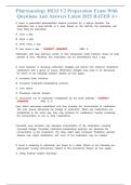 Pharmacology HESI V2 Preparation Exam With Questions And Answers Latest 2025 RATED A&plus;
