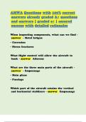 AMWA Questions with 100&percnt; correct answers already graded A&plus; questions and answers &vert; graded a&plus; &vert; assured success with detailed rationales