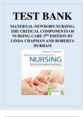 TEST BANK  MATERNAL-NEWBORN NURSING&colon;  THE CRITICAL COMPONENTS OF  NURSING CARE 3RD EDITION BY  LINDA CHAPMAN AND ROBERTA  DURHAM