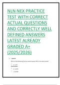 NLN NEX PRACTICE  TEST WITH CORRECT  ACTUAL QUESTIONS  AND CORRECTLY WELL  DEFINED ANSWERS  LATEST ALREADY  GRADED A&plus;  &lpar;2025&sol;2026&rpar;