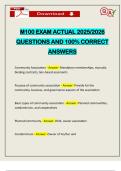 M100 EXAM ACTUAL 2025&sol;2026 QUESTIONS AND 100&percnt; CORRECT ANSWERS