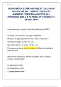 MLPAO MOCK EXAM 2025&sol;2026 ACTUAL EXAM  QUESTIONS AND CORRECT DETAILED  ANSWERS &lpar;VERIFIED ANSWERS&rpar; ALL  ANSWERED &lbrace;100 Q & A&rcub; ALREADY GRADED A&plus; &vert;  BRAND NEW&excl; 