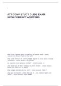 ATT COMP STUDY GUIDE EXAM WITH CORRECT ANSWERS