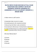 MLPAO MOCK EXAM 2025&sol;2026 ACTUAL EXAM  QUESTIONS AND CORRECT DETAILED  ANSWERS &lpar;VERIFIED ANSWERS&rpar; ALL  ANSWERED &lbrace;110 Q & A&rcub; ALREADY GRADED A&plus; &vert;  BRAND NEW&excl; 