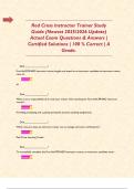 Red Cross Instructor Trainer Study Guide &lpar;Newest 2025&sol;2026 Update&rpar; Actual Exam Questions & Answers &vert; Certified Solutions &vert; 100 &percnt; Correct &vert; A Grade&period;   
