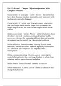 PN 125&colon; Exam 2 - Chapter Objectives Questions With Complete Solutions