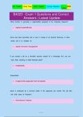 BA323 - Exam 1 Questions and Correct Answers &vert; Latest Update
