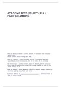 ATT Comp Test &lpar;FC&rpar; with full pack solutions