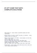 ET ATT COMP TEST WITH COMPLETE SOLUTIONS