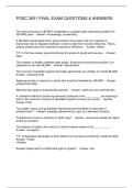POSC 2601 FINAL EXAM QUESTIONS & ANSWERS
