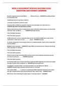 WEEK 9 ASSIGNMENT MCB3020 BACUSMO EXAM QUESTIONS AND CORRECT ANSWERS 