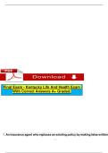 Final Exam - Kentucky Life And Health Exam With Correct Answers A&plus; Graded