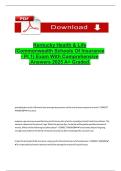 Kentucky Health & Life &lpar;Commonwealth Schools Of Insurance - Pt 1&rpar; Exam With Comprehensive &comma;Answers