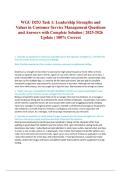 WGU D253 Task 1&colon; Leadership Strengths and Values in Customer Service Management Questions and Answers with Complete Solution &vert; 2025-2026 Update &vert; 100&percnt; Correct