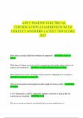 ABYC MARINE ELECTRICAL CERTIFICATION EXAM REVIEW WITH CORRECT ANSWERS LATEST TOP SCORE 2025