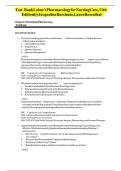 TESTBANK FOR Lehne's Pharmacology for Nursing Care&comma; 11th Ed&period;&comma; Burchum & Rosenthal&comma; 2025