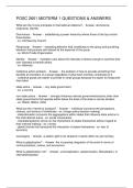 POSC 2601 MIDTERM 1 QUESTIONS & ANSWERS