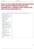 NURS 142 TEST BANK MIDTERM EXAM QUESTIONS  WITH VERIFIED ANSWERS &lpar;DETAILED AND  ELABORATED&rpar; A&plus; GRADED LATEST UPDATE 2025 2026 &vert;&vert;ACTUAL EXAM NURS 142 