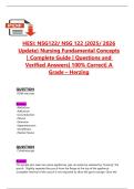 HESI&colon; NSG 122 Nursing Fundamental Concepts &lpar;2025&sol;2026 Update&rpar; &ndash; Complete Guide with Verified Questions and Answers&comma; 100&percnt; Correct&comma; A Grade &ndash; Herzing