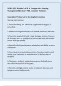 NURS 125&colon; Module 3&colon; CH 16 Postoperative Nursing Management Questions With Complete Solutions