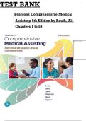 Test Bank For Pearson's Comprehensive Medical Assisting&comma; 5th Edition by Kristiana Sue M&period; Routh&comma; Diana Garza&comma; Jennifer Lam&eacute;&comma; Joseph J&period; Mistovich&comma; Jahangir Moini&comma; Jamie Nguyen Chapter 1-57