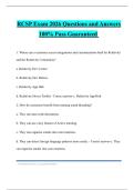 RCSP Exam 2026 Questions and Answers 100&percnt; Pass Guaranteed