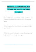 Processing Exam 10&period;0 Exam 2026 Questions and Answers 100&percnt; Pass Guaranteed
